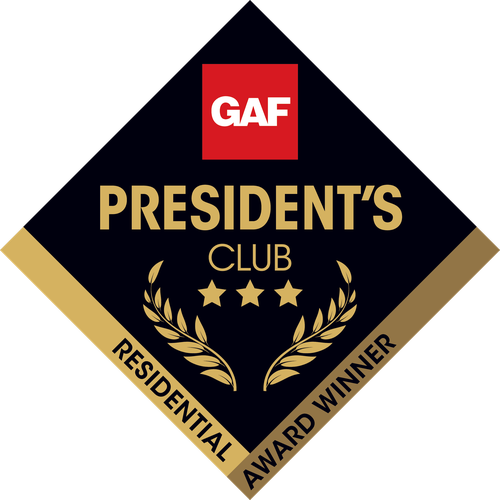 GAF President's Club 3-Star Residential award, River City Roofing