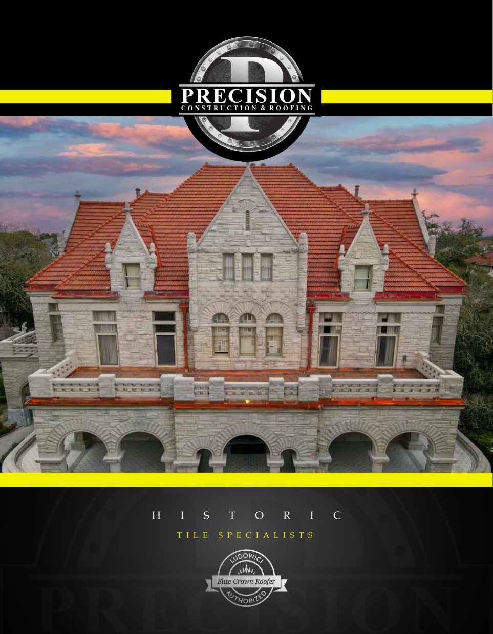 Cover of Precision's Historic Tile Specialists brochure