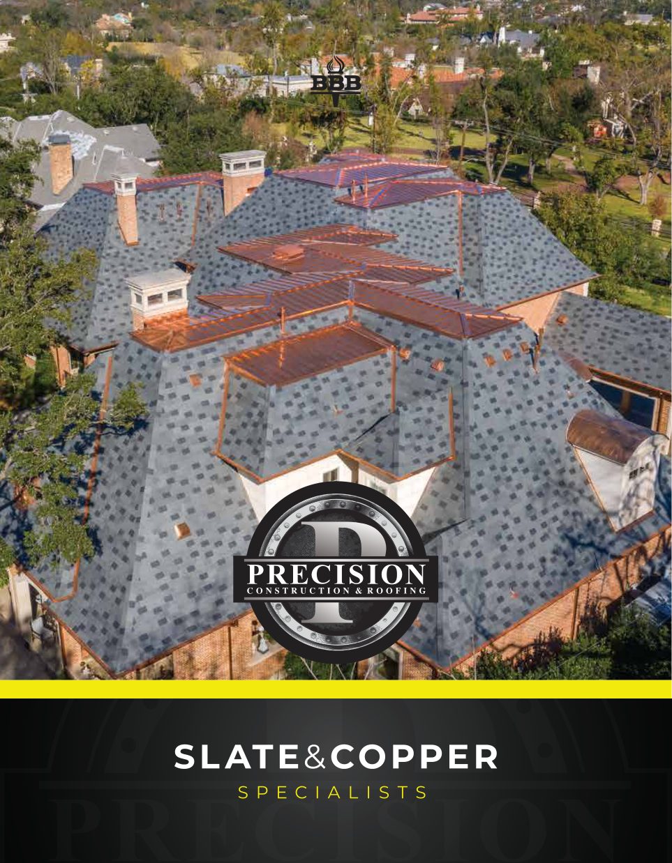 Cover of Precision's Slate and Copper Specialists brochure