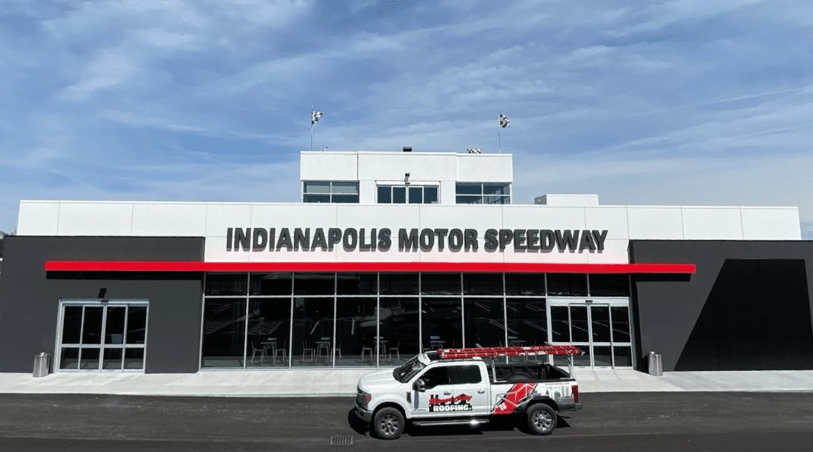 River City Roofing truck at the Indianapolis Motor Speedway